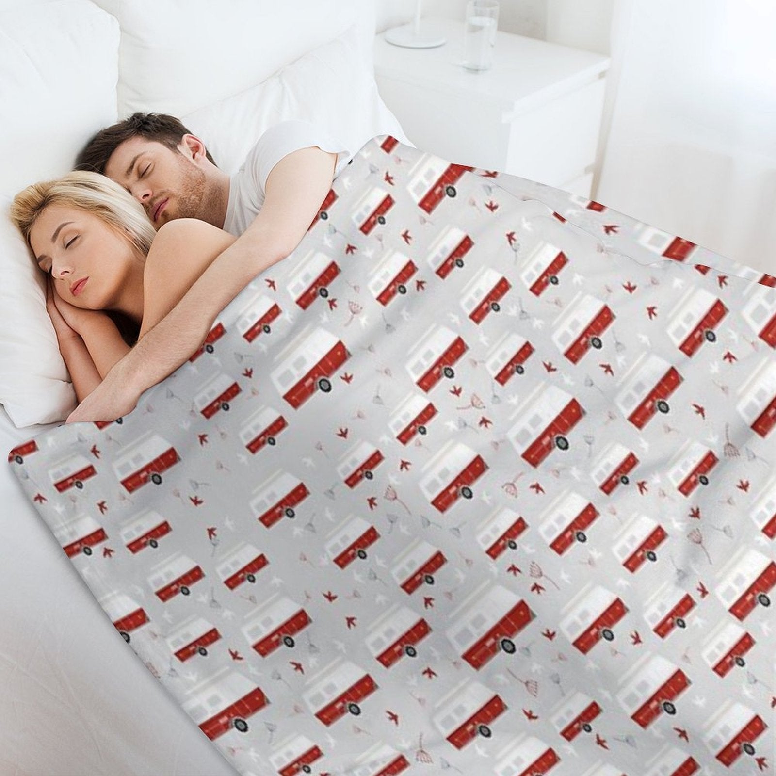 Rockabilly Pattern Velvety-soft Throw Blanket