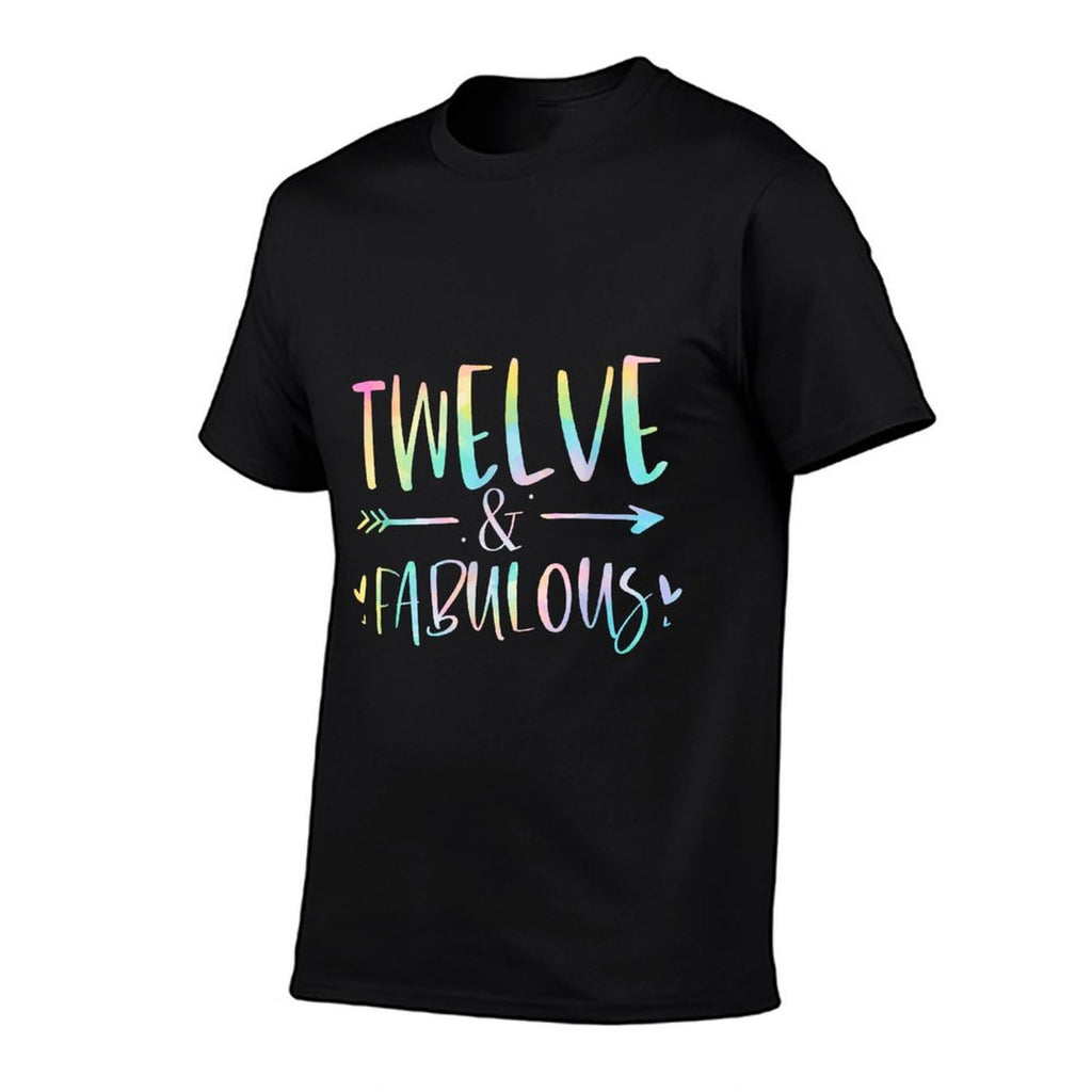 Twelve And Fabulous 12 Year Old Girls Birthday Tie Dye  Lightweight T-Shirt