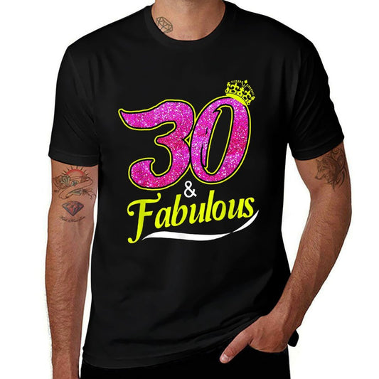 30 And Fabulous 30th Birthday  Rolled Sleeves T-Shirt