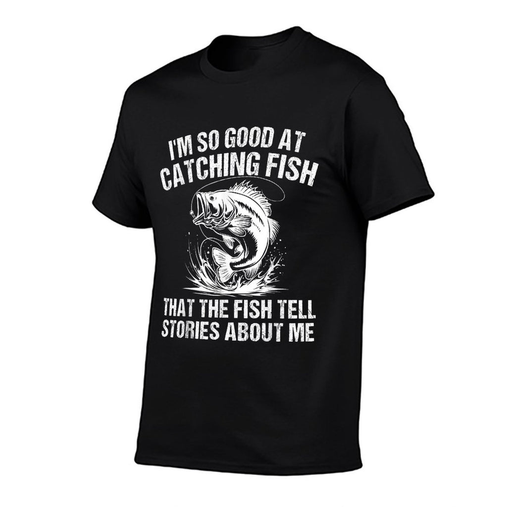 Bass Fishing Angler Funny Fisherman Catching Fish Comfortable T-Shirt