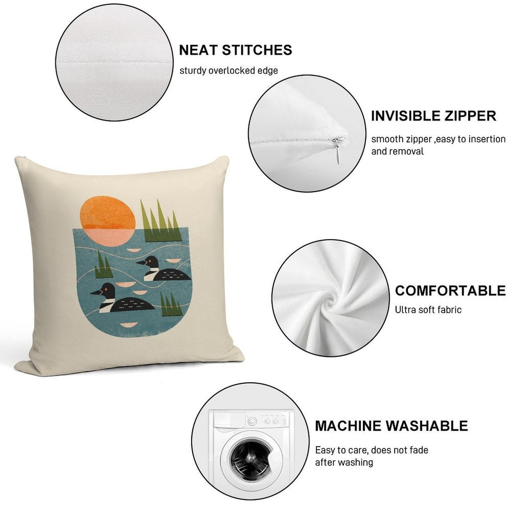 Loon Lake Soft Reinforced Edging Throw Pillow