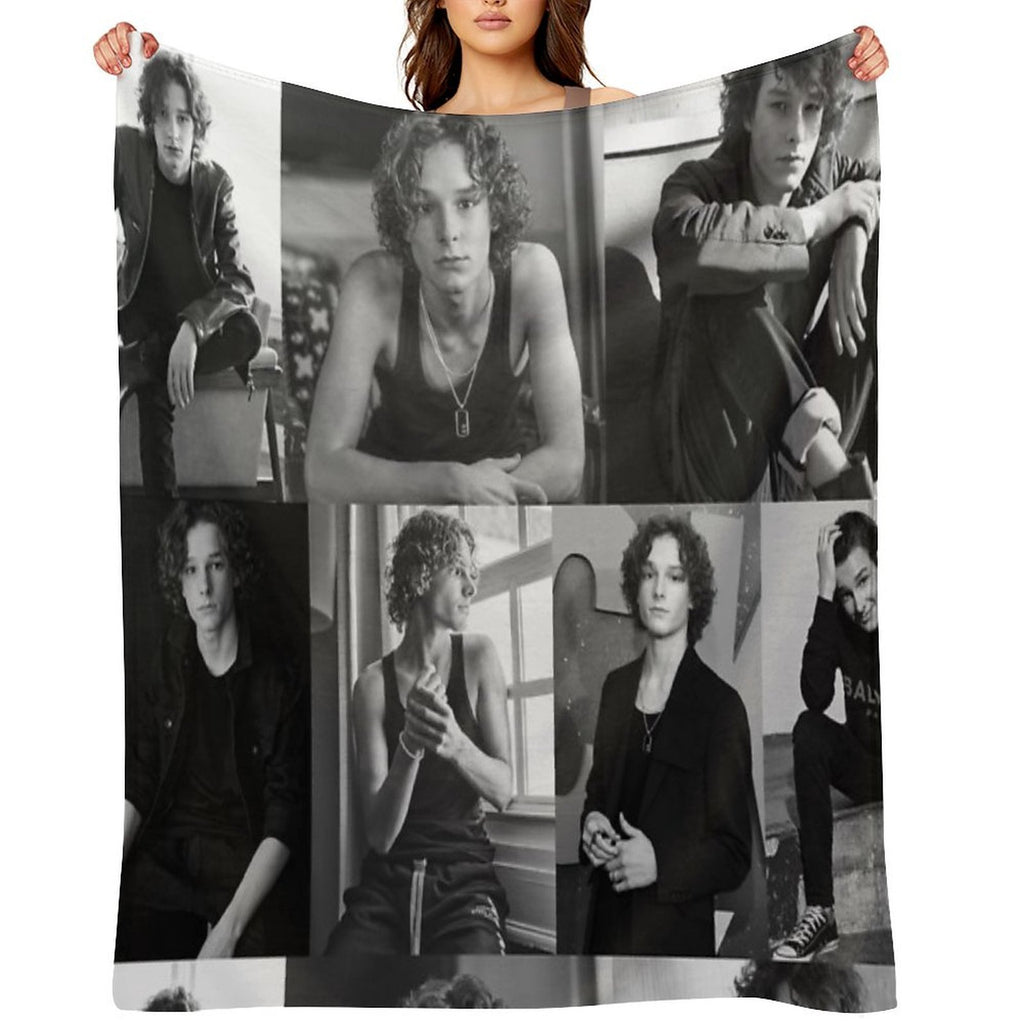 Black And White Mason Thames Collage Versatility Throw Blanket