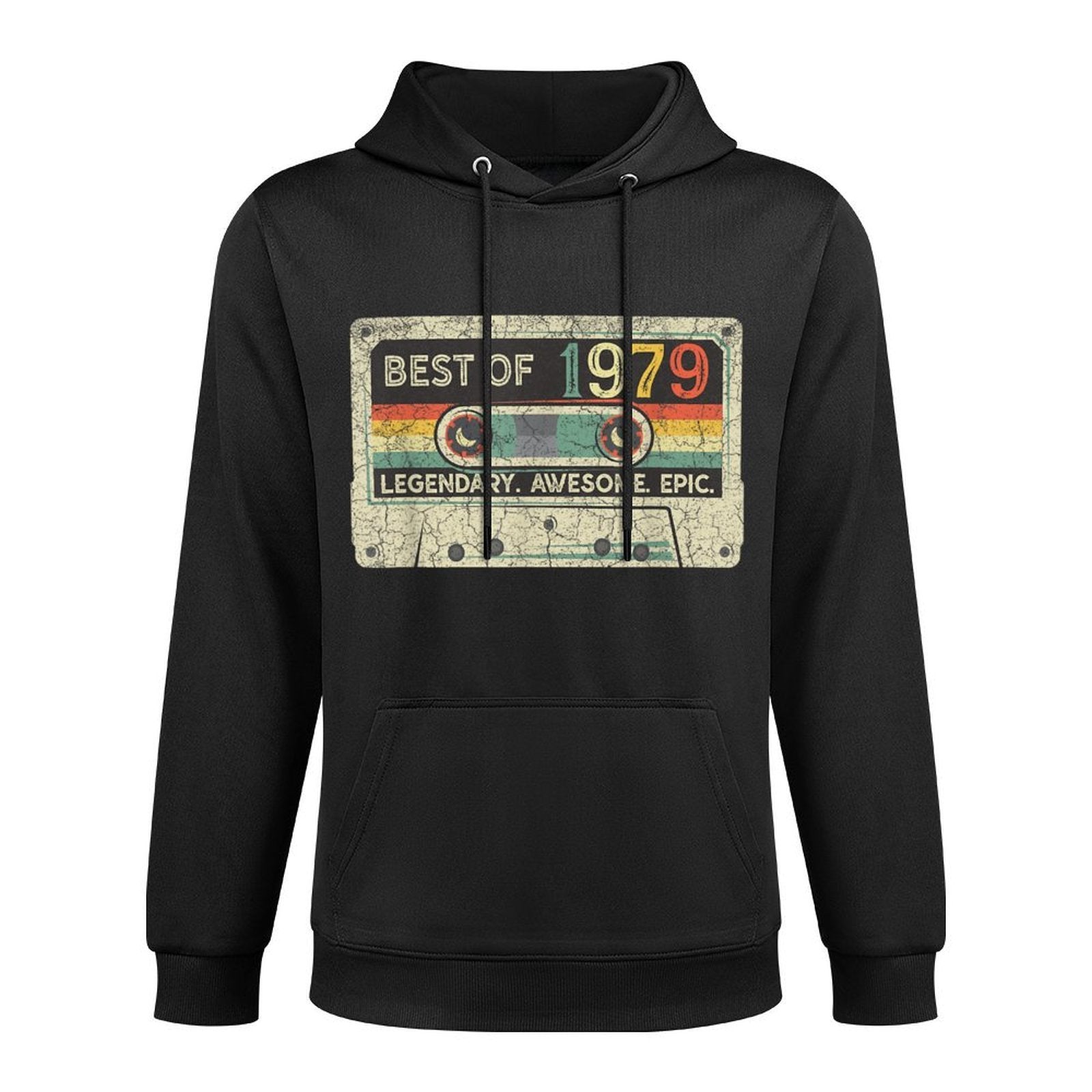Vintage 1979 Limited Edition Cassette Tape 43th Birthday Versatile Streetwear Hoodie