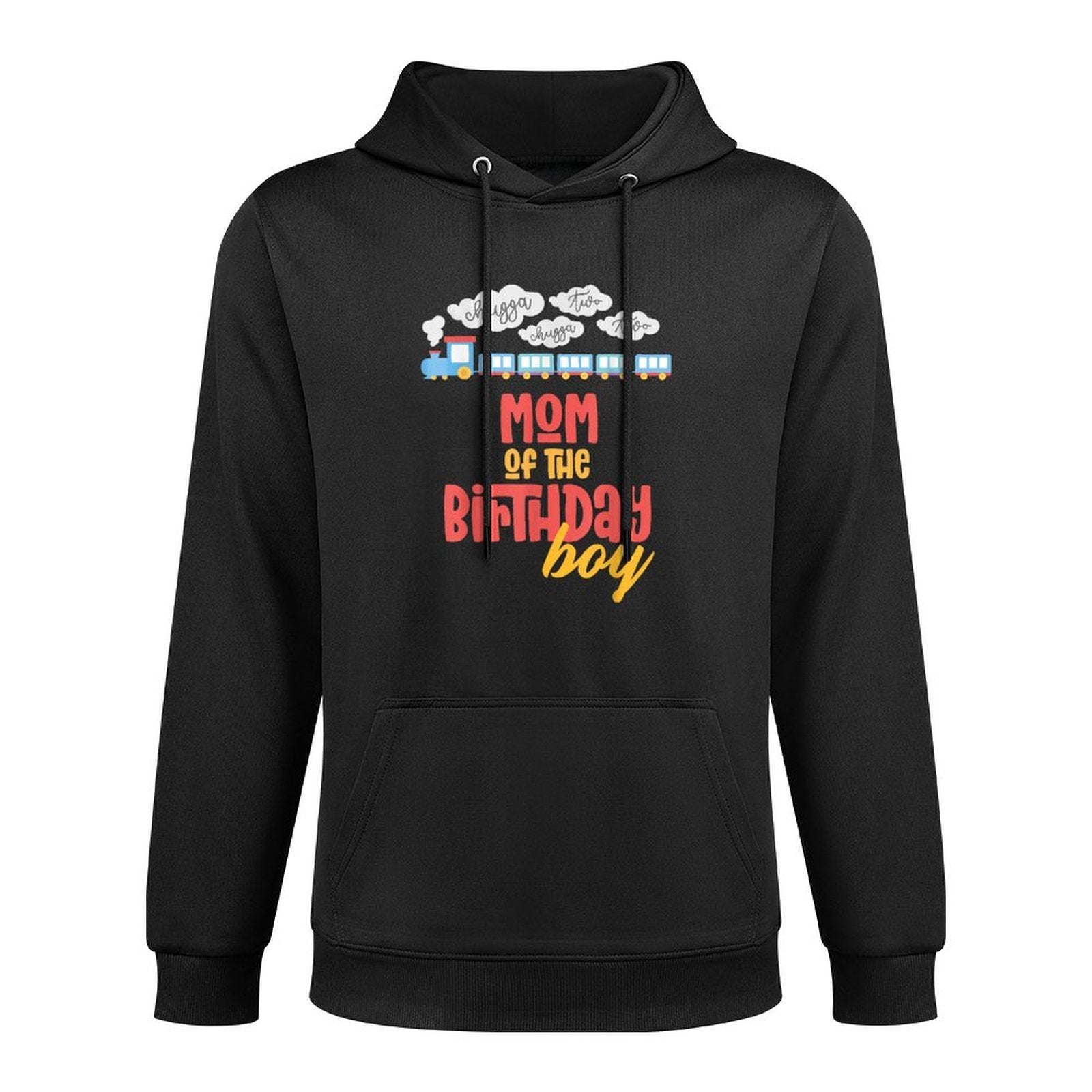 Mom Birthday Boy Train I'm 2 Two Yr Old Chugga Engine Machine Washable Hoodie