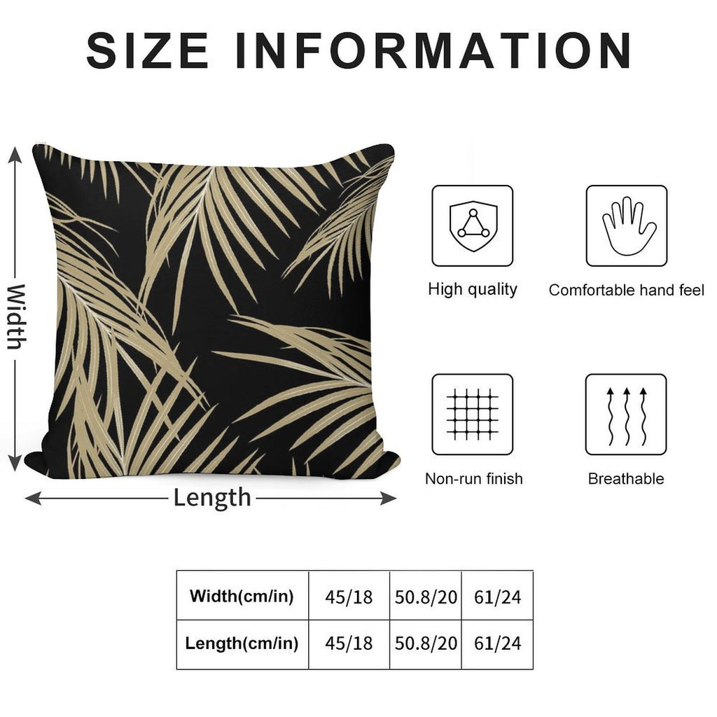 Gold Palm Leaves Dream #2 #tropical #decor #art Soft Ultra-Soft Texture Throw Pillow