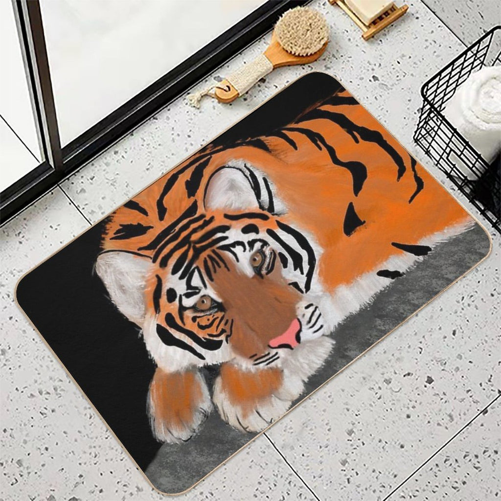 Resting Tiger  Rapid-Drying Bath Mat