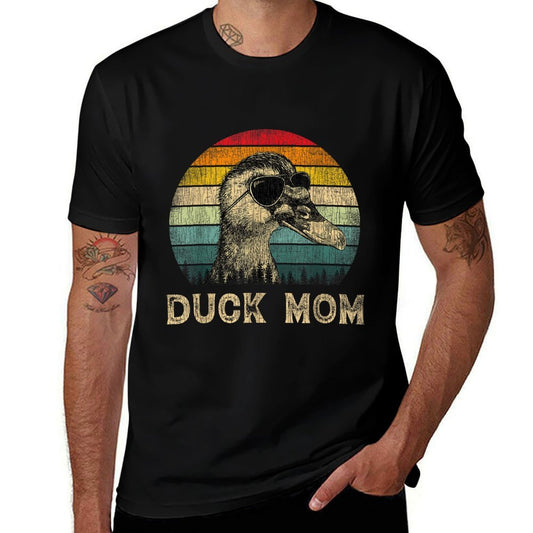Vintage Duck Mom Duck Lovers Mommy Mothers Day  Stretchy T-Shirt