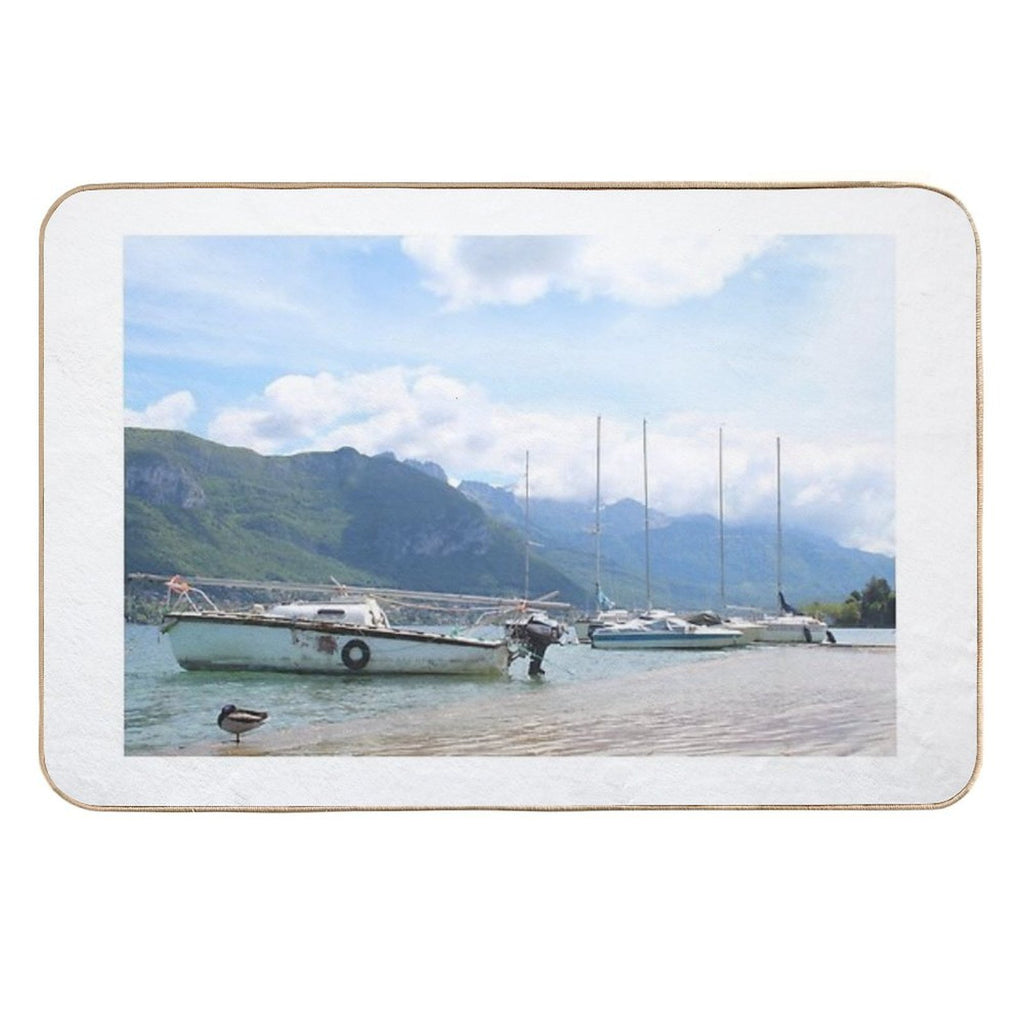 Beautiful Harbor Annecy (France)  Dirt-Trapping Bath Mat