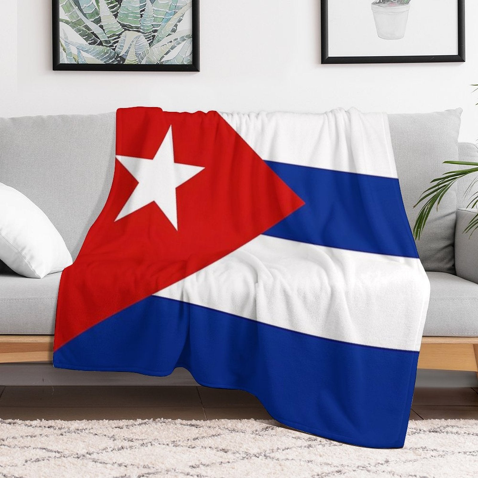 Cuban Flag Durable Throw Blanket