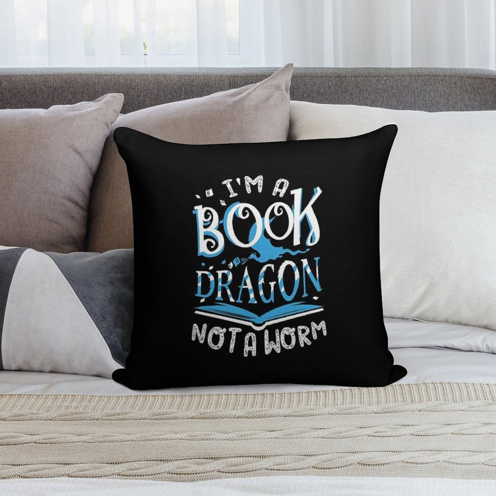 Book Dragon Soft Ultra-Soft Texture Throw Pillow