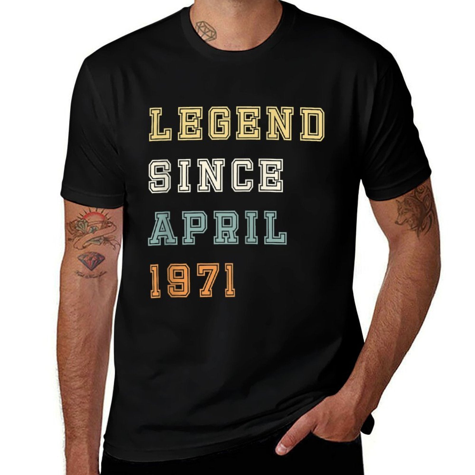 Mens April 1971 50th Birthday Legendary  Classic T-Shirt