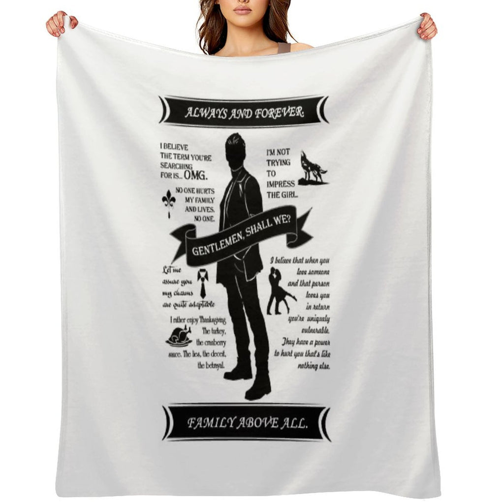 Elijah Quote Tee. All-season Throw Blanket