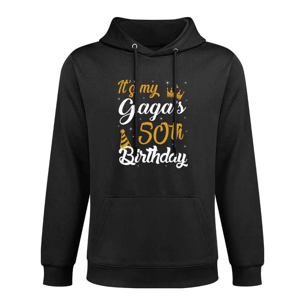 Happy It's My Gaga's 50th Birthday 1975 50 Years Old Cotton-Polyester Blend Hoodie