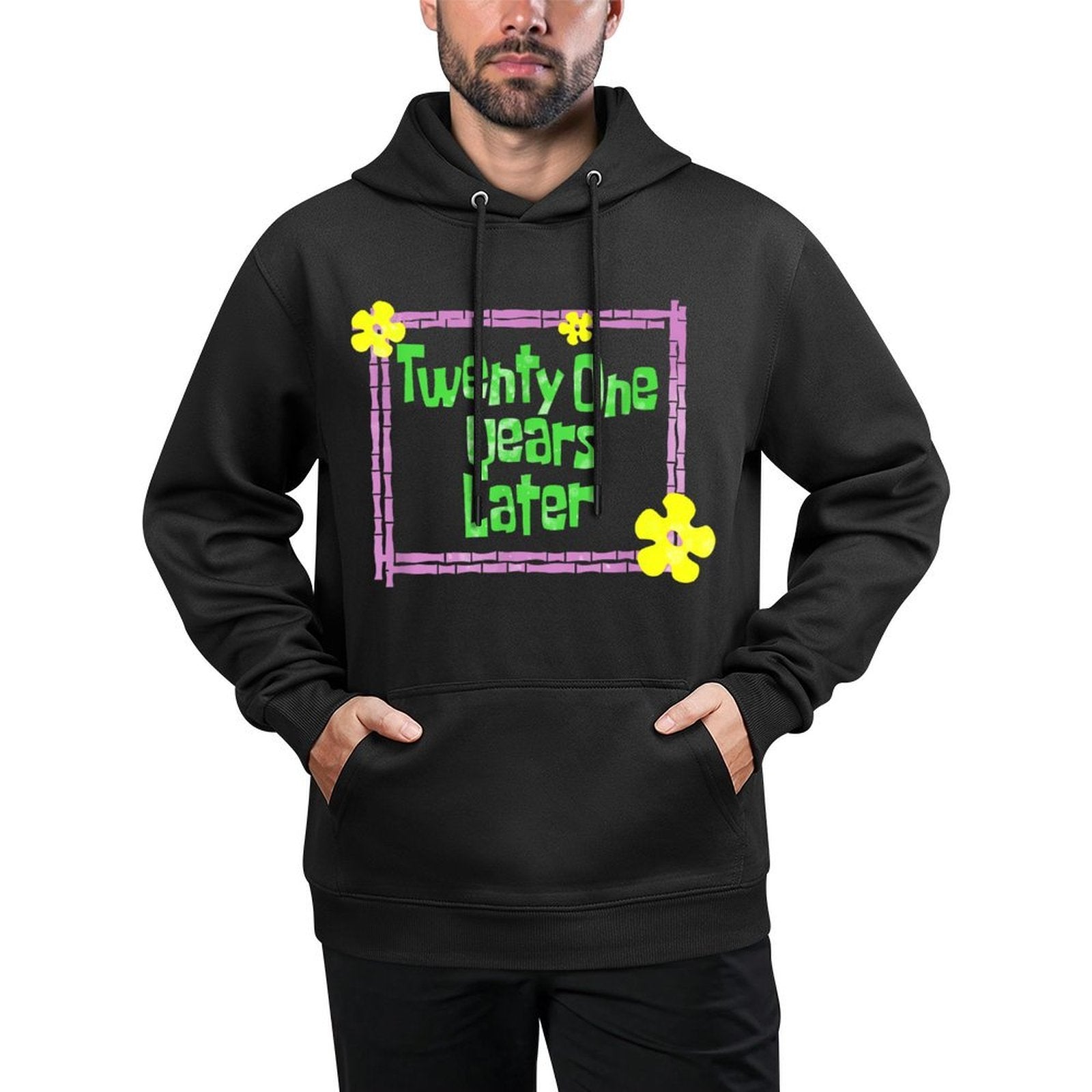 Twenty One Years Later Funny 21 Year Old Birthday Party Medium-Weight Fabric Hoodie