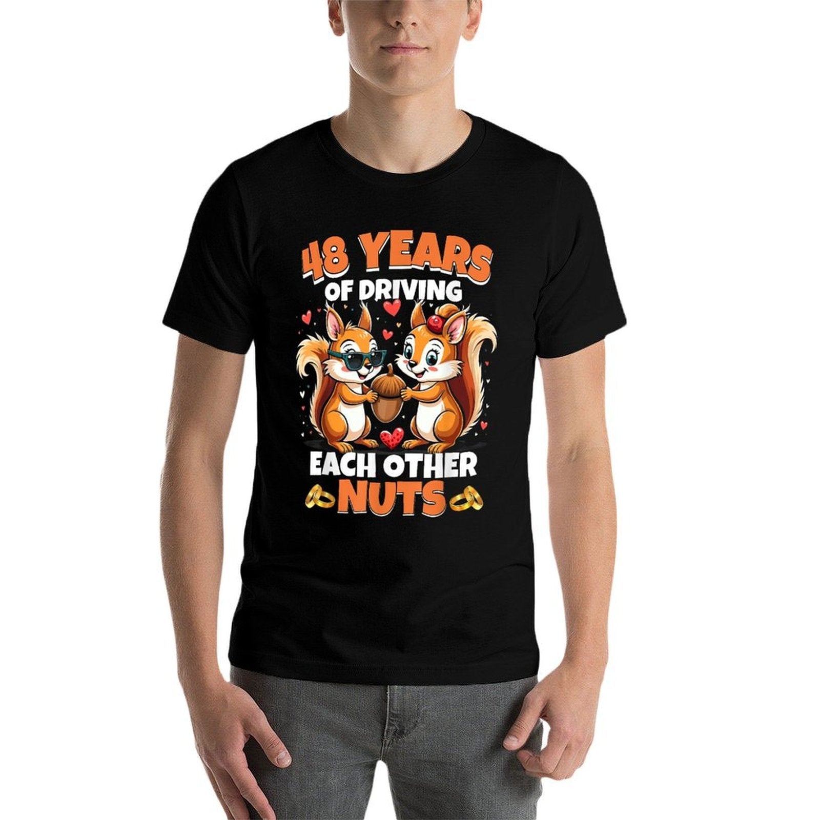 48th Wedding Anniversary 48 Years Of Driving Each Other Nuts  Lightweight T-Shirt