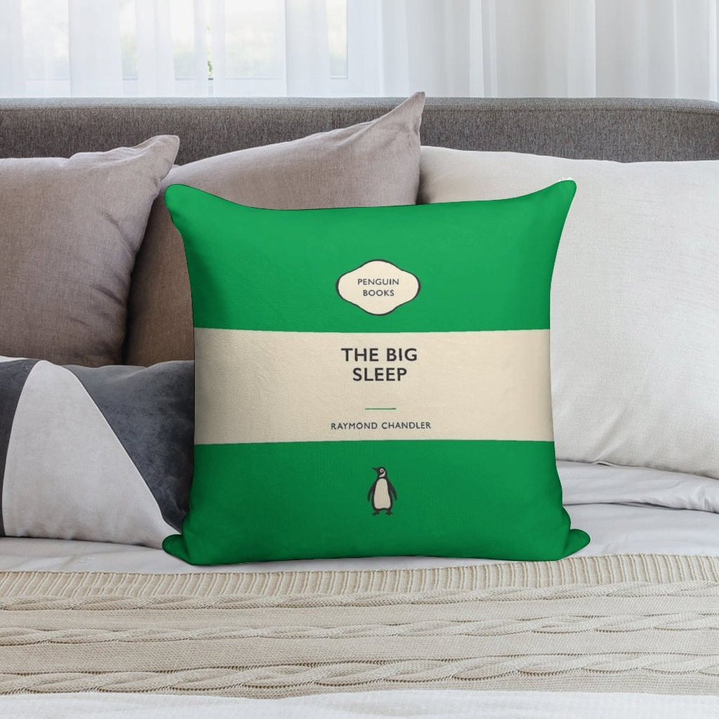 The Big Sleep Raymond Chandler Penguin Book Cover Soft Decorative Cover Throw Pillow