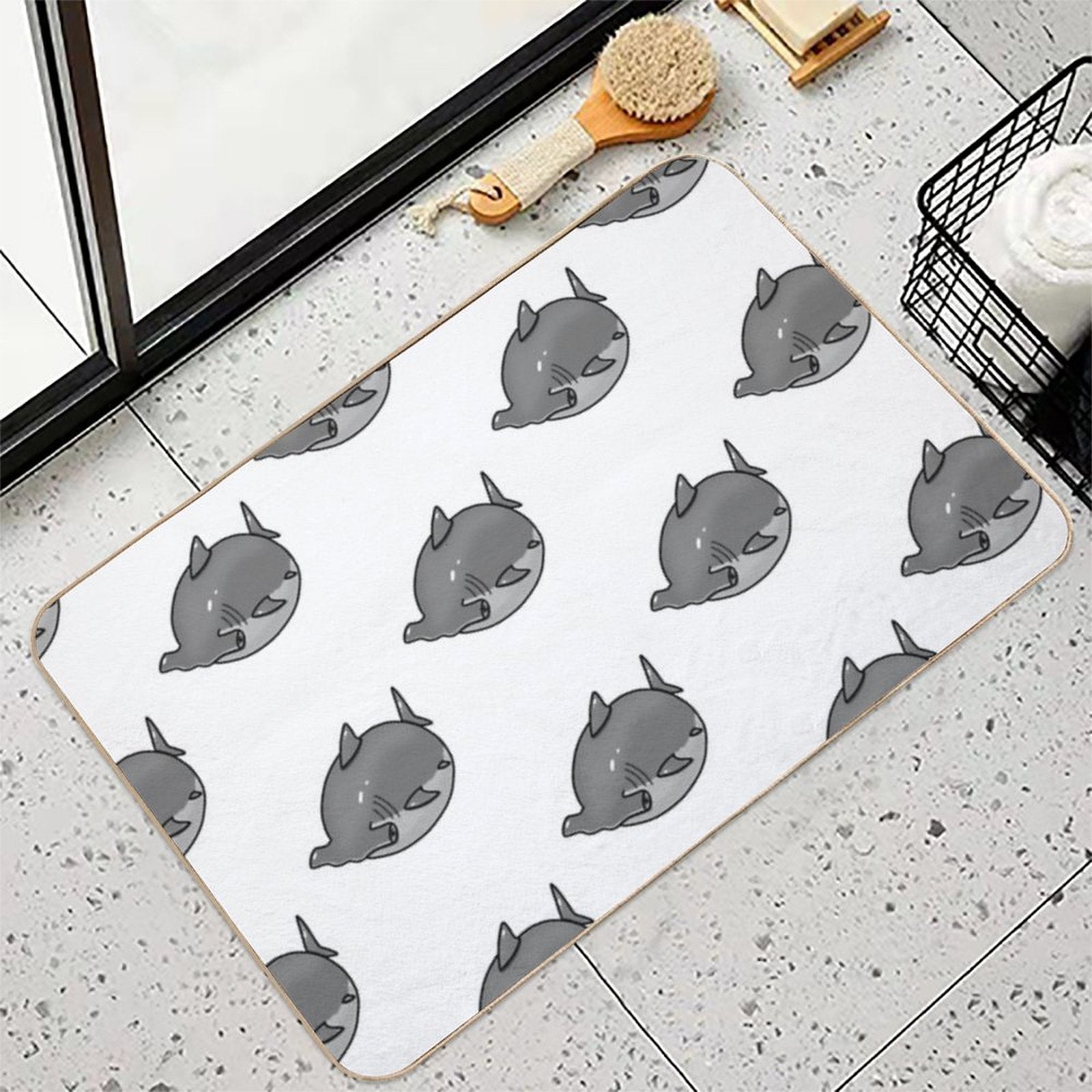 Chunky Hammerhead Shark  Easy Maintenance Bath Mat