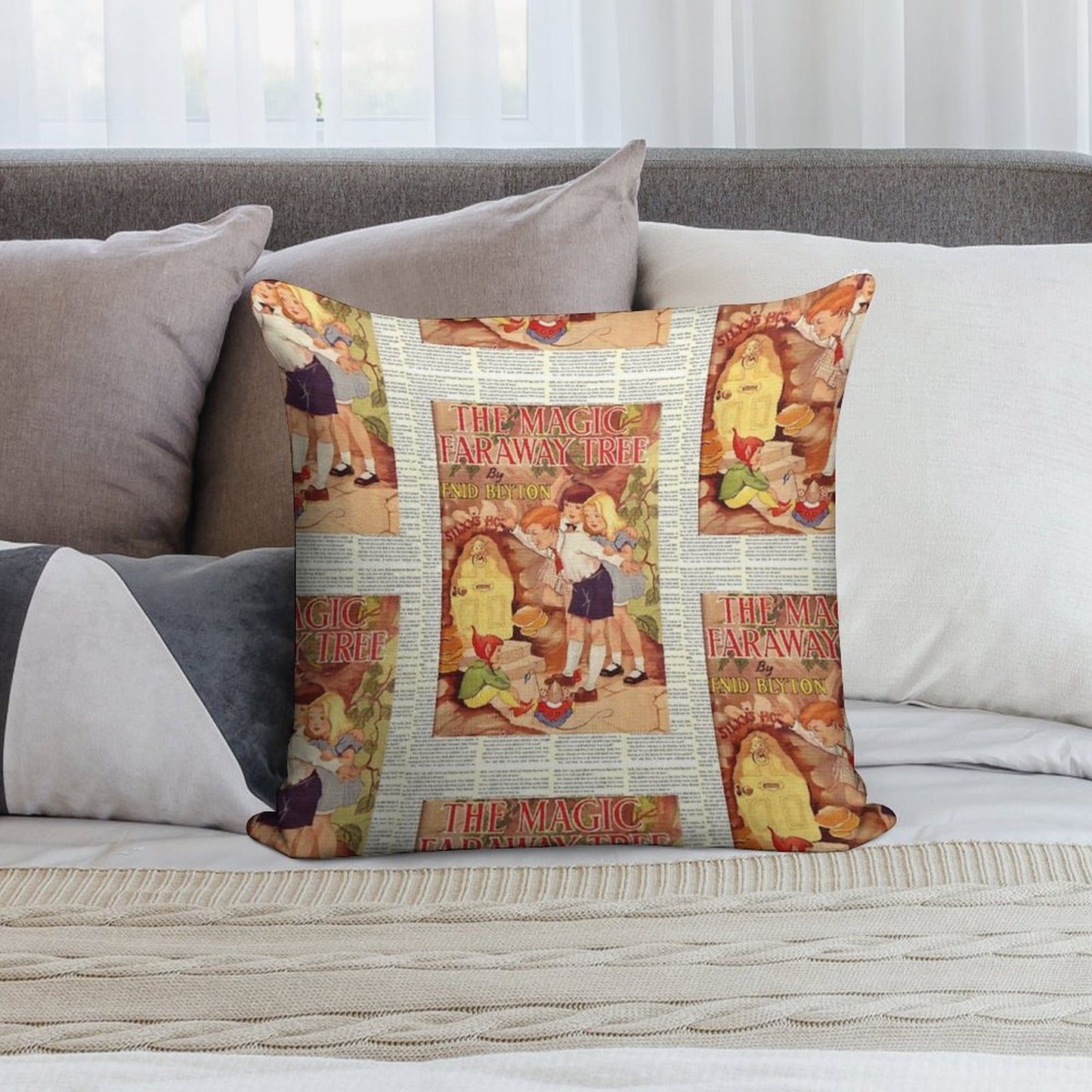 The Magic Faraway Tree Book Cover Soft Bedroom Essential Throw Pillow
