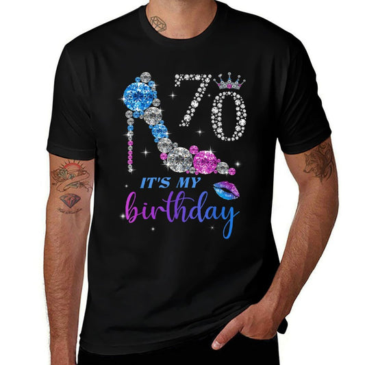 Women It's My 70th Purple Shoe Crown Happy 70th Birthday  Lightweight T-Shirt