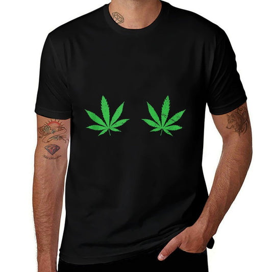 Weed Leaf Boobs 420 Cannabis Marijuana Stoner Gift  Versatile T-Shirt