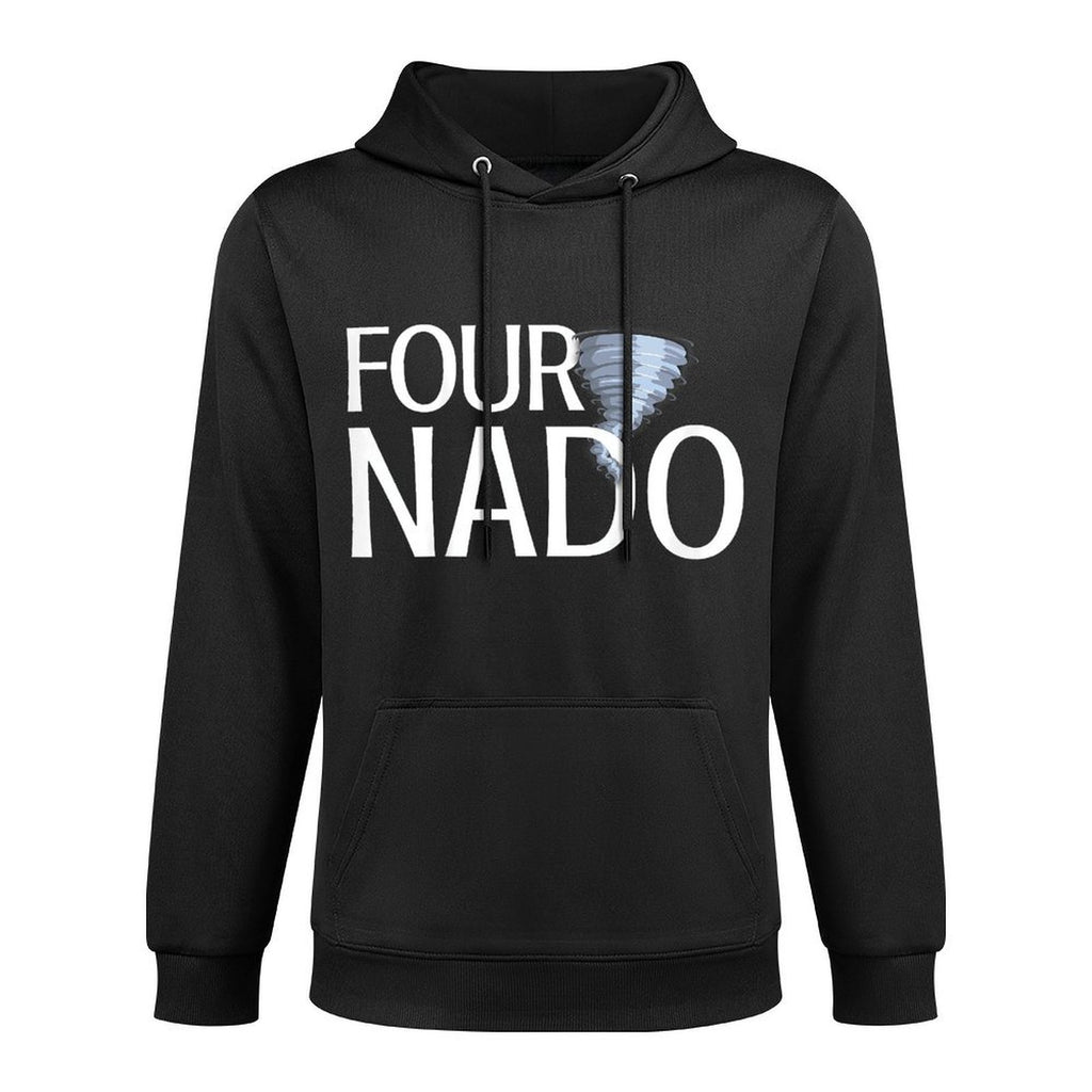 Kids 4th Birthday For Boy Or Girl Fournado 4 Years Old Gift Versatile Streetwear Hoodie