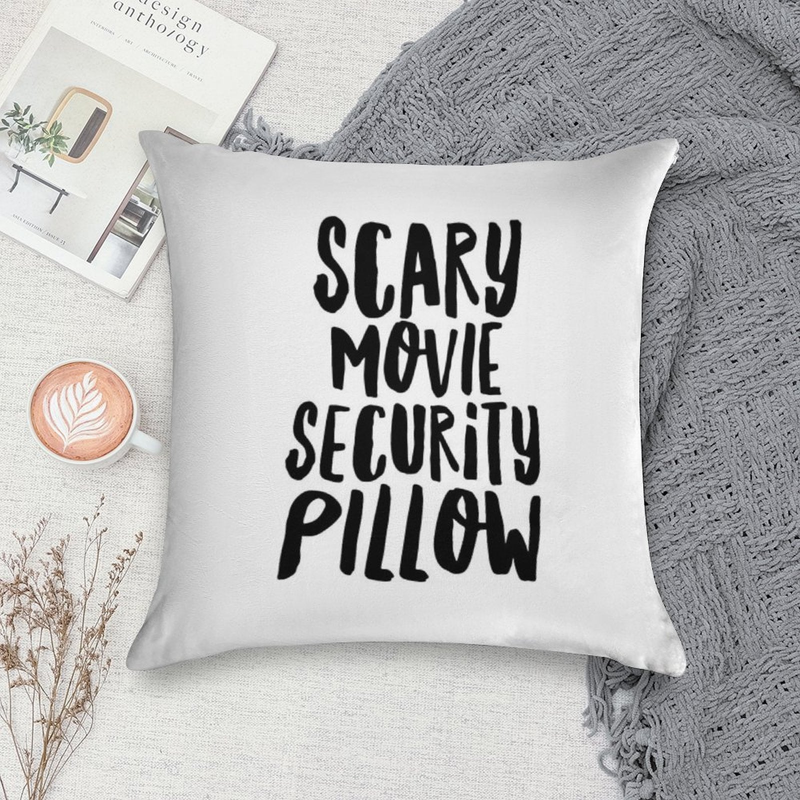 Scary Movie Security Pillow Soft Shrink-Resistant Throw Pillow