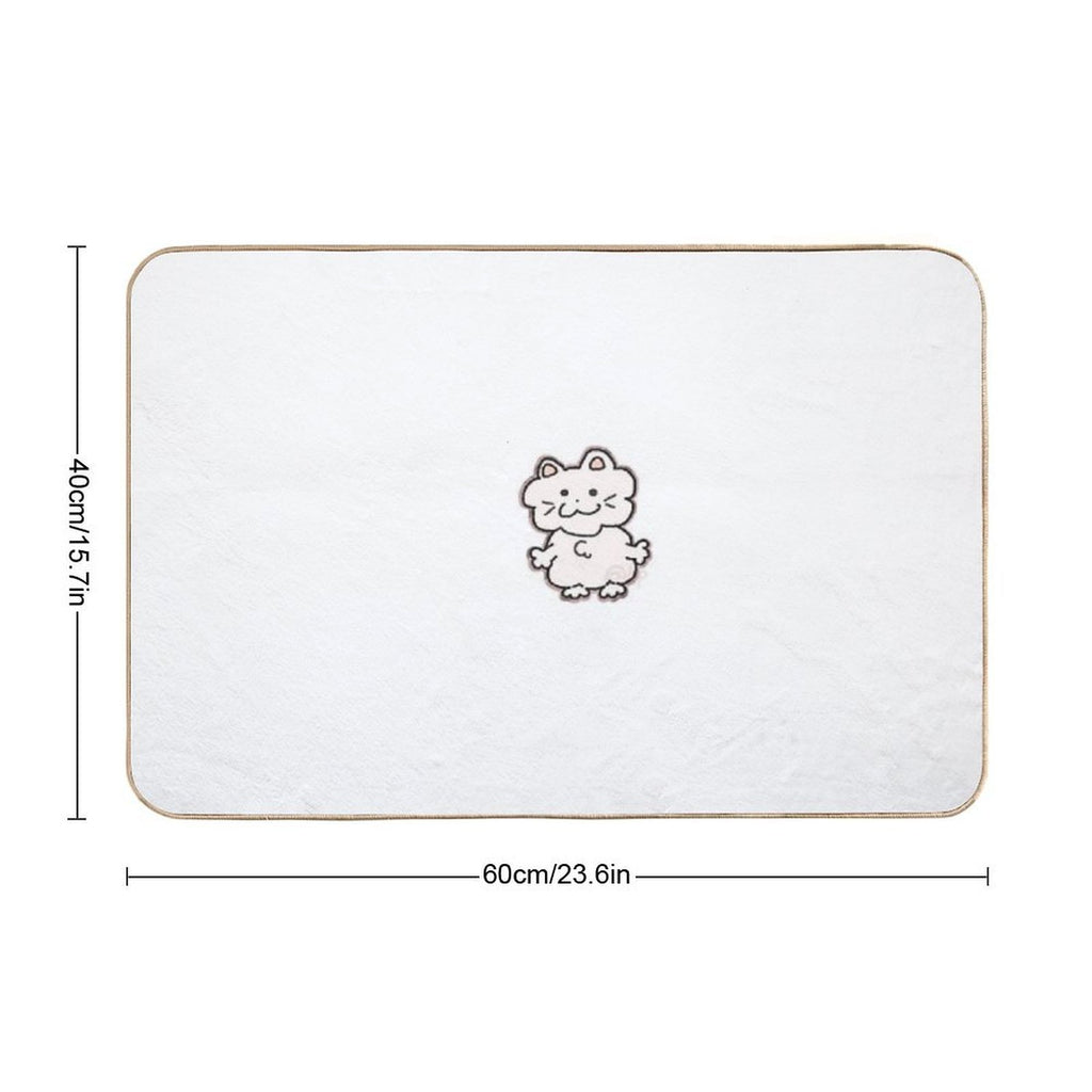 Doodle Cat  Long-Lasting Bath Mat