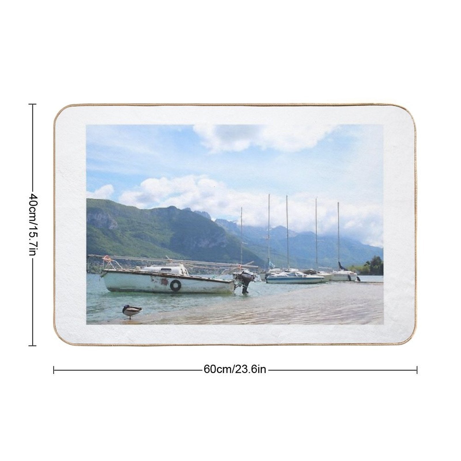 Beautiful Harbor Annecy (France)  Dirt-Trapping Bath Mat