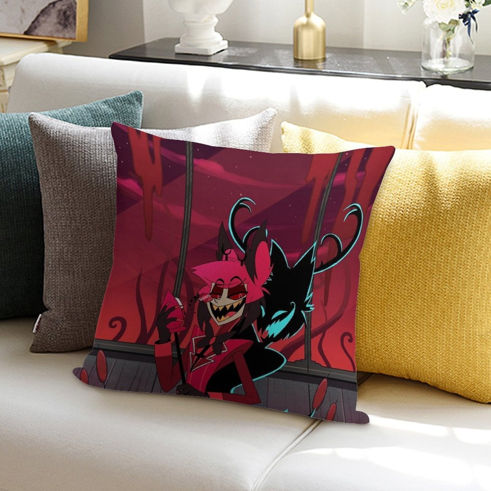 Alastor And His Shadow Soft Gift Ready Throw Pillow