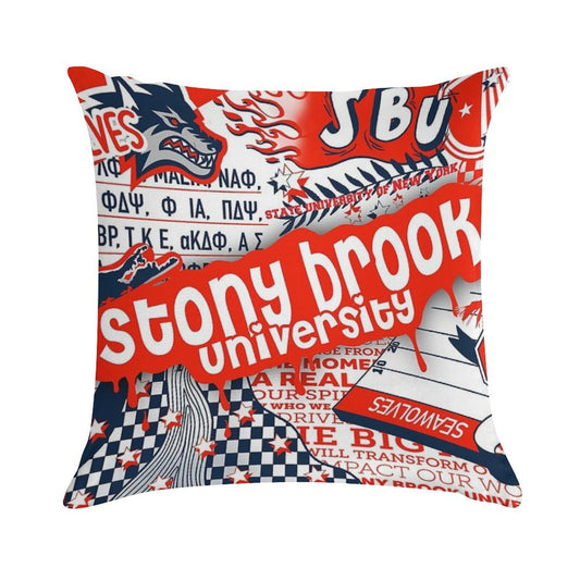 Stony Brook (Digital Collage) Soft Gift Ready Throw Pillow