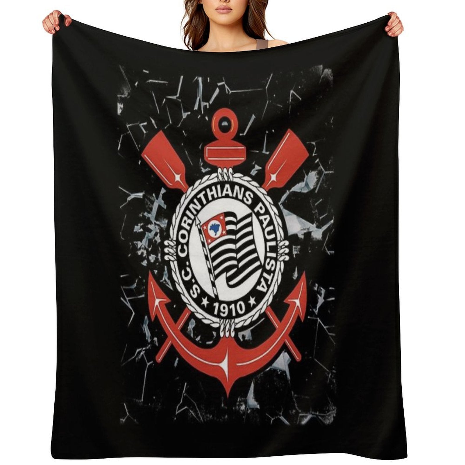 SC Corinthians Paulista - Futebol Brasileiro Soccer Fan Wrinkle-free Throw Blanket