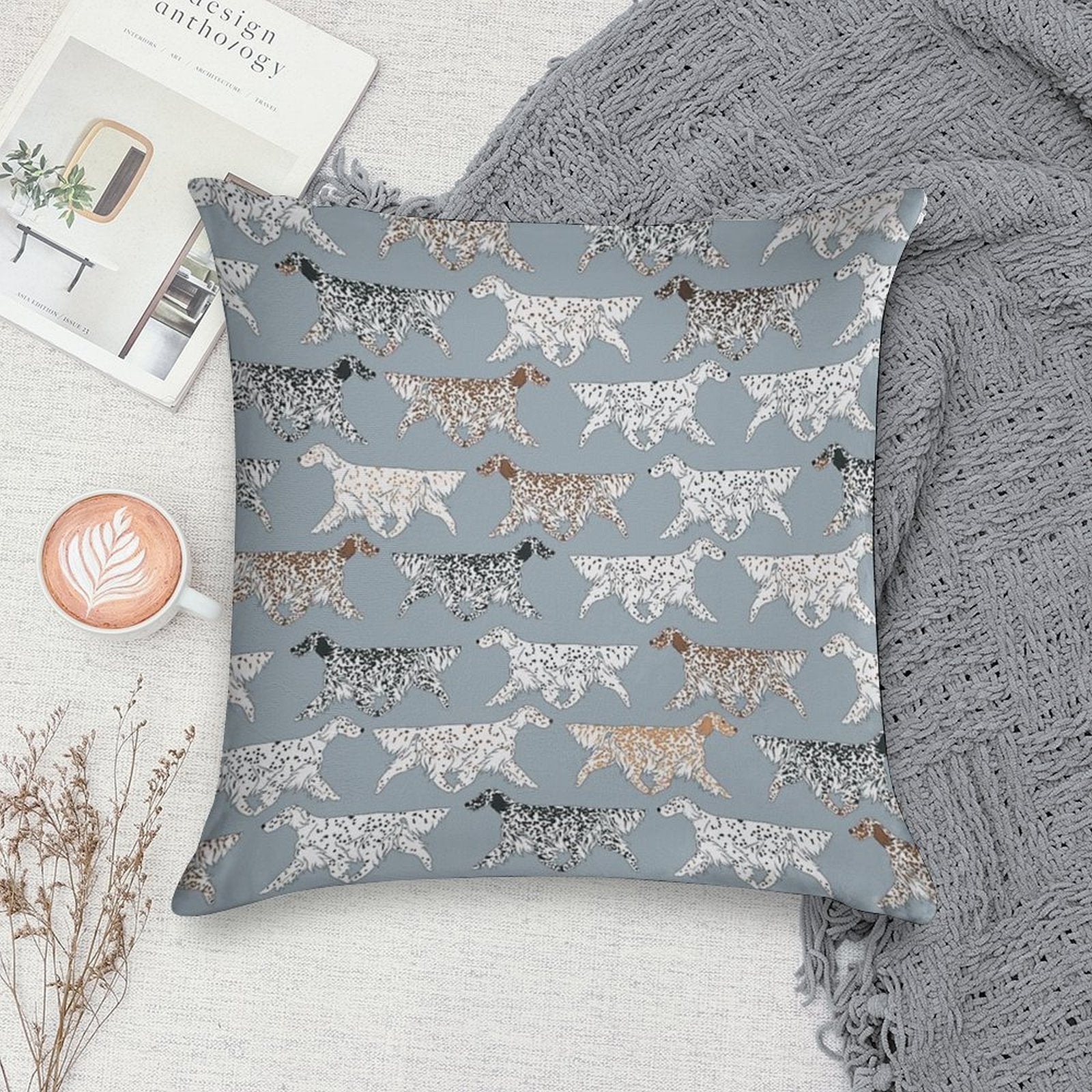 All The English Setters! Soft Luxury Feel Throw Pillow