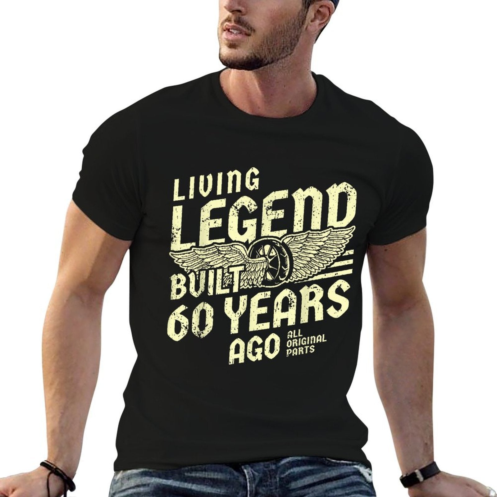 Built 60 Years Ago I Motorcycle Rider Biker 60th Birthday  Relaxed-fit T-Shirt
