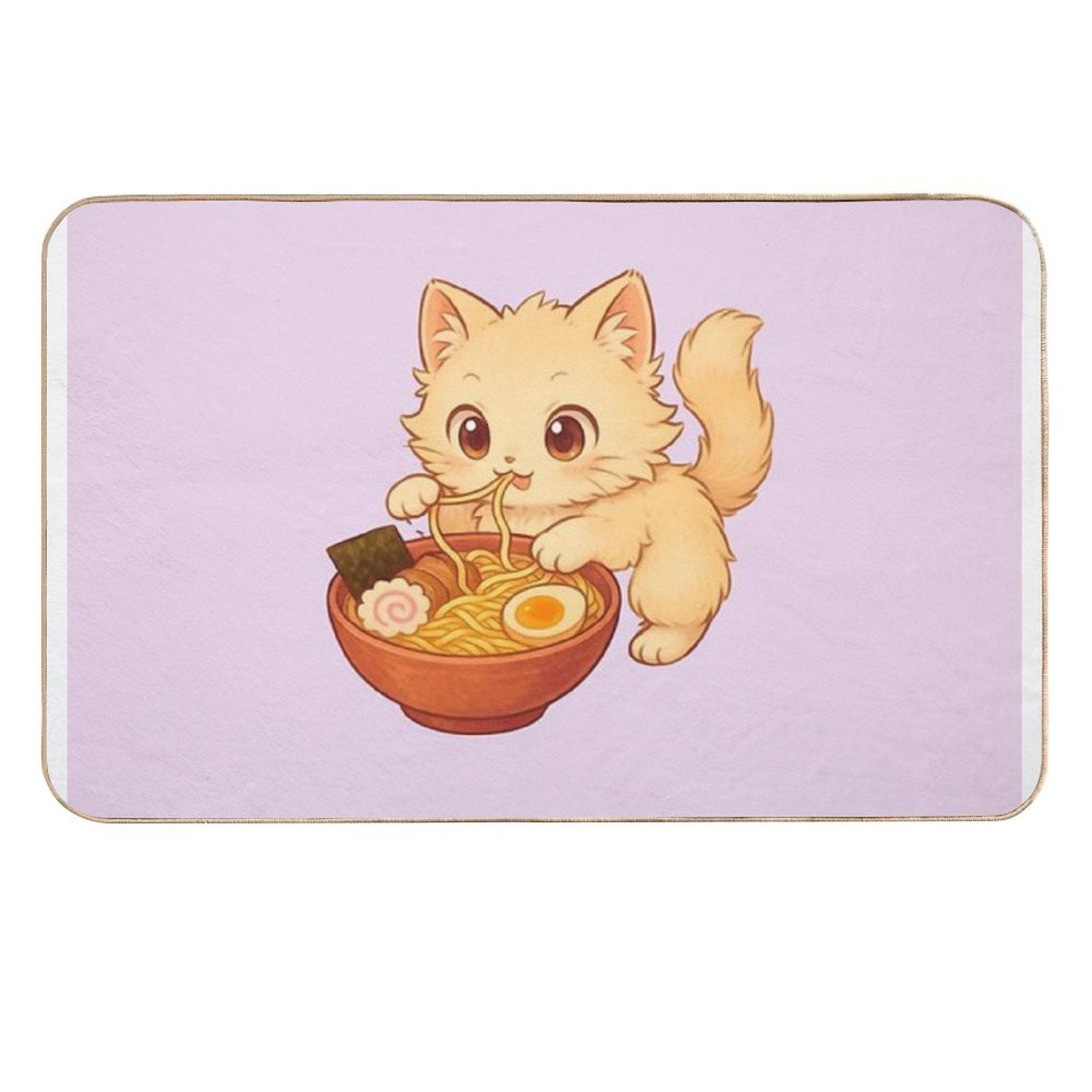 Kitty Ramen  Long-Lasting Bath Mat