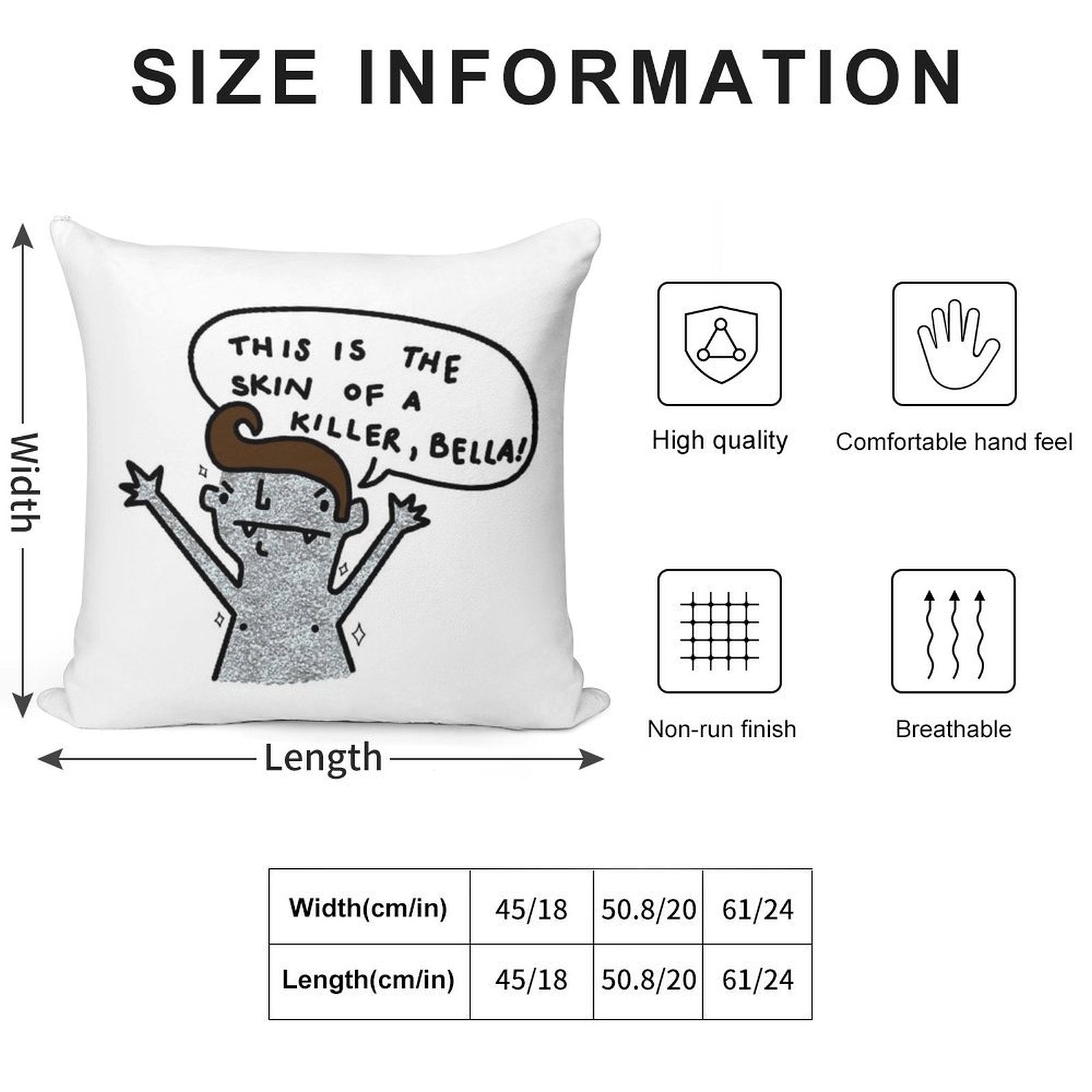 Skin Of A Killer Soft Washable Throw Pillow