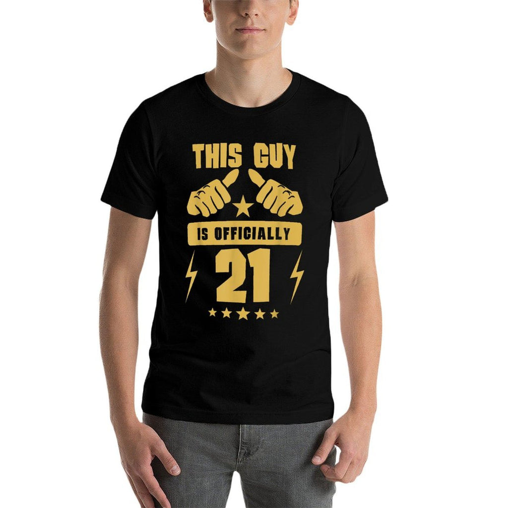 Mens This Guy Is Officially 21 Years Old 21st Birthday Comfortable T-Shirt