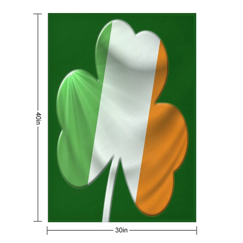 IRISH SHAMROCK Plush Throw Blanket