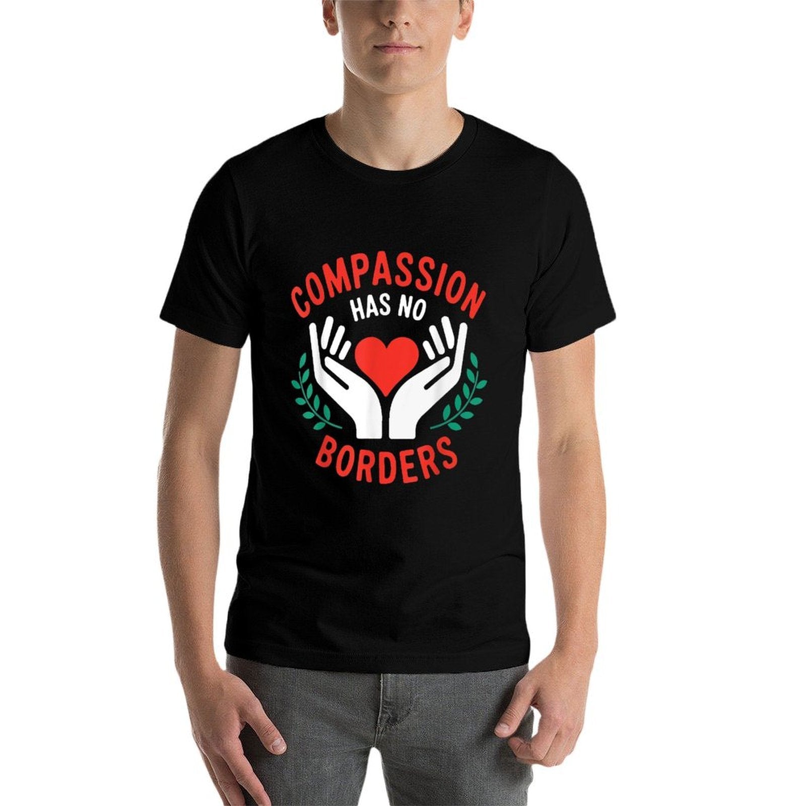 Compassion Has No Borders Positive Quote  Vintage-inspired T-Shirt