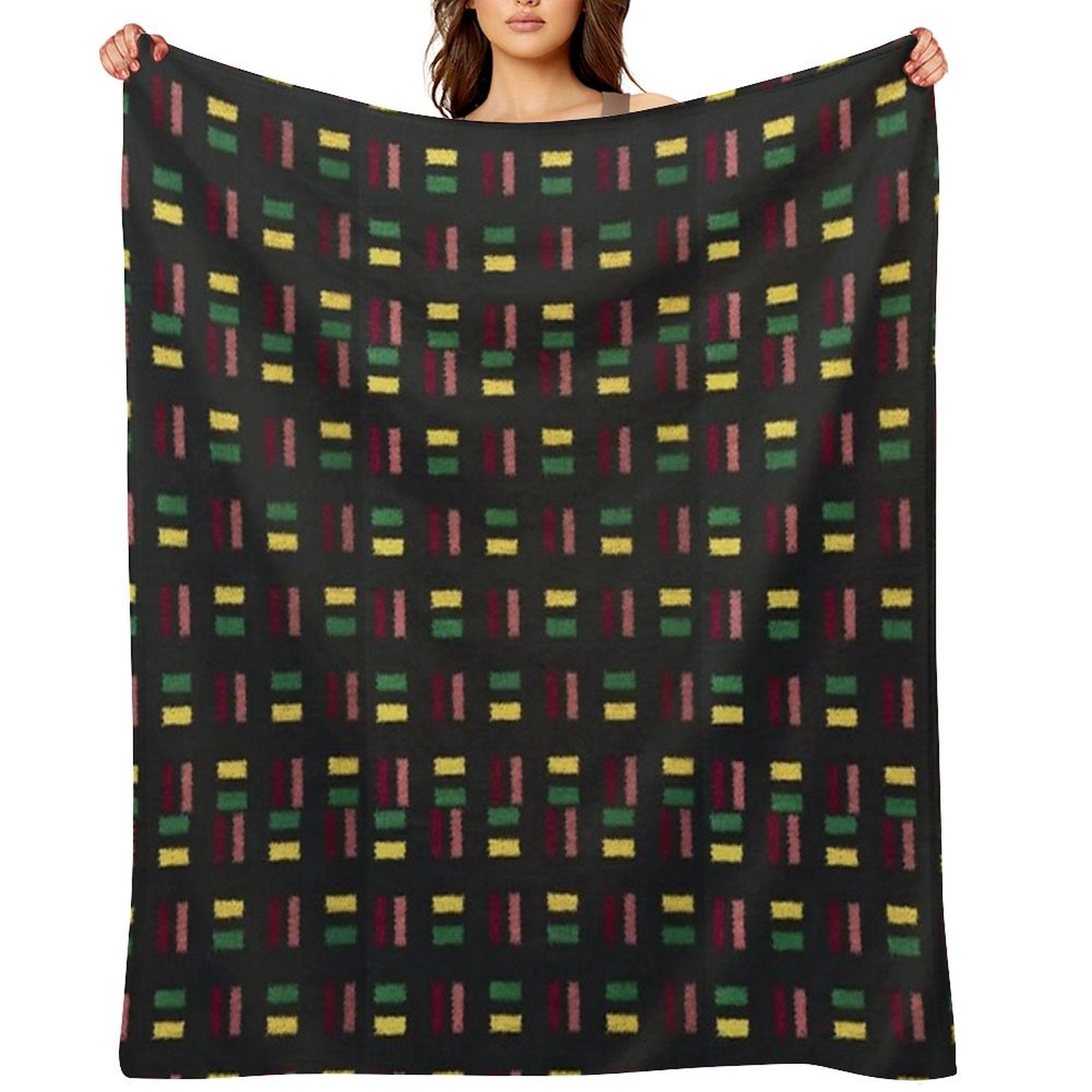 CIRCLE, HAMMERSMITH, CITY, DISTRICT LINE MOQUETTE SEAT COVER Anti-pilling Throw Blanket