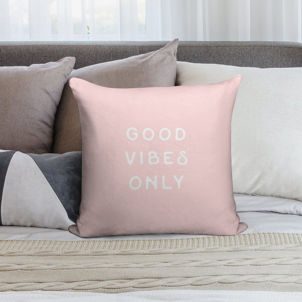 Good Vibes Only Soft Bedroom Essential Throw Pillow