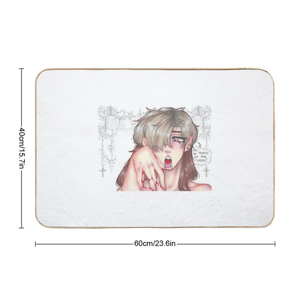 Gothic Background Vampire.  Long-Lasting Bath Mat