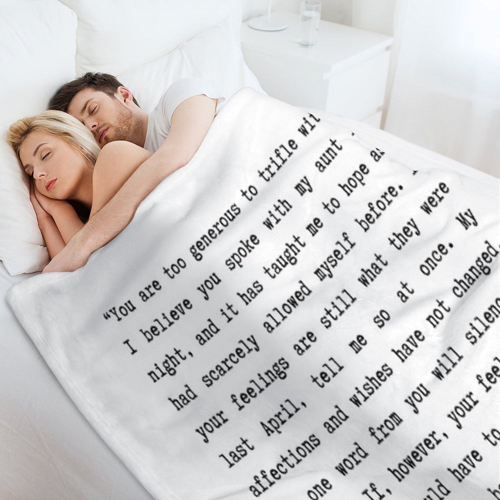 Pride & Prejudice (2005) I Love You Quote Easy Care Throw Blanket