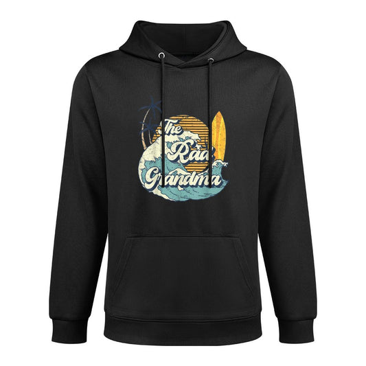 The Rad Grandma Big One Surf Birthday Decorations Grandmom Versatile Streetwear Hoodie