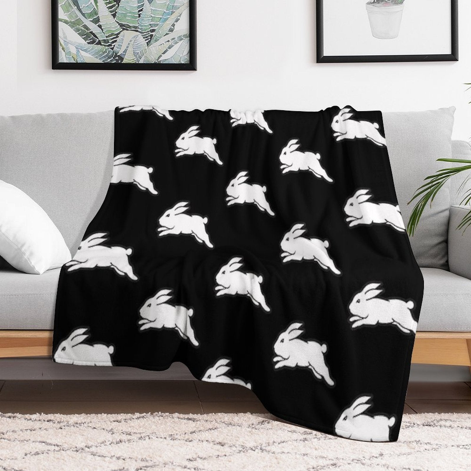Reggie-Rabbitohs Durable Throw Blanket