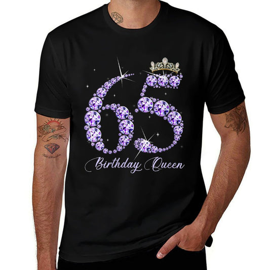 Womens 65 Year Old Its My 65th Birthday Queen Diamond Heels Crown  Eco-friendly Material T-Shirt