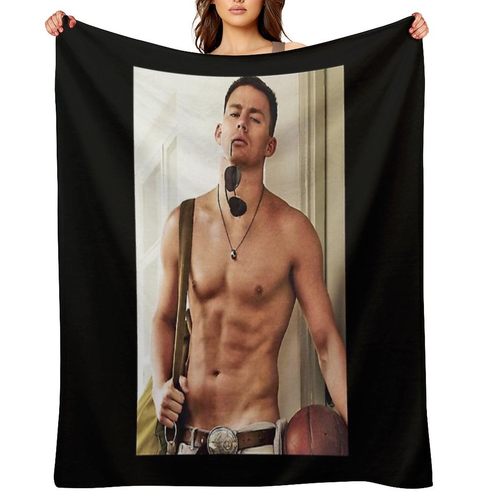 Channing Tatum Shirtless Multi-functional Throw Blanket