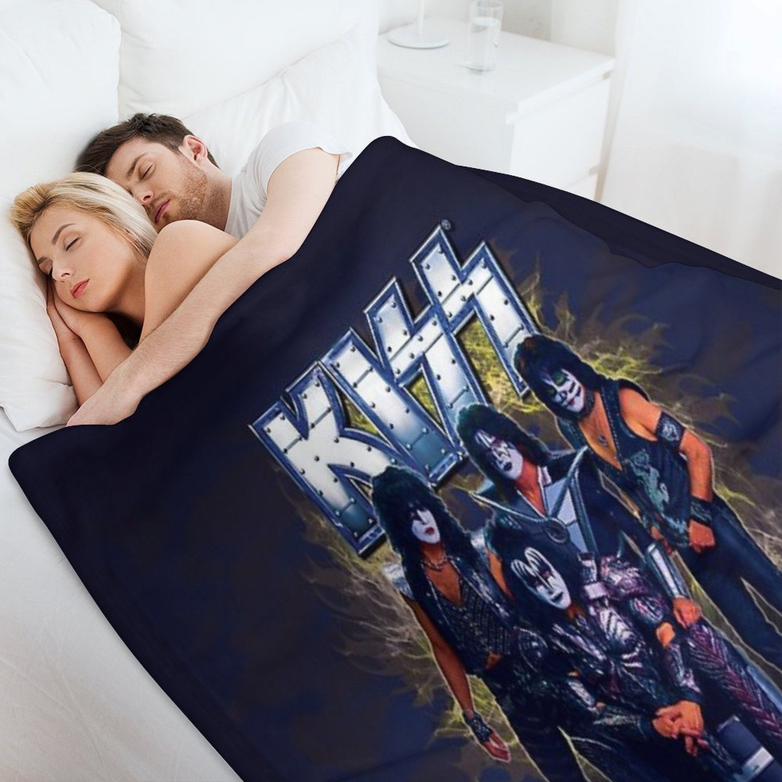 KISS Band-End of The Road World Tour Plush Throw Blanket