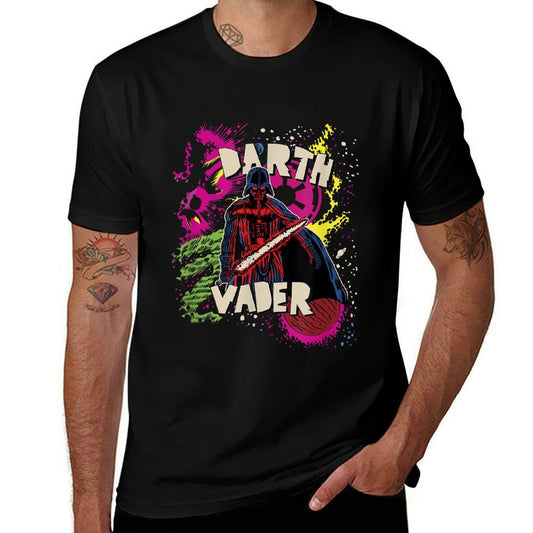 Star Wars Classic Darth Vader 80s Style Neon Space Poster  Polyester Blend T-Shirt