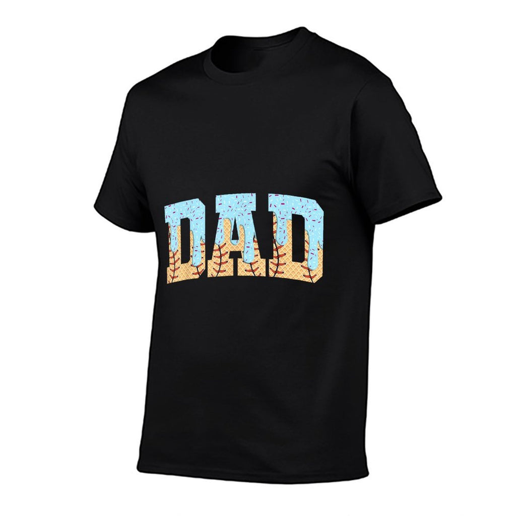 Baseball Dad Ice Cream Drip Fathers Day  Durable T-Shirt