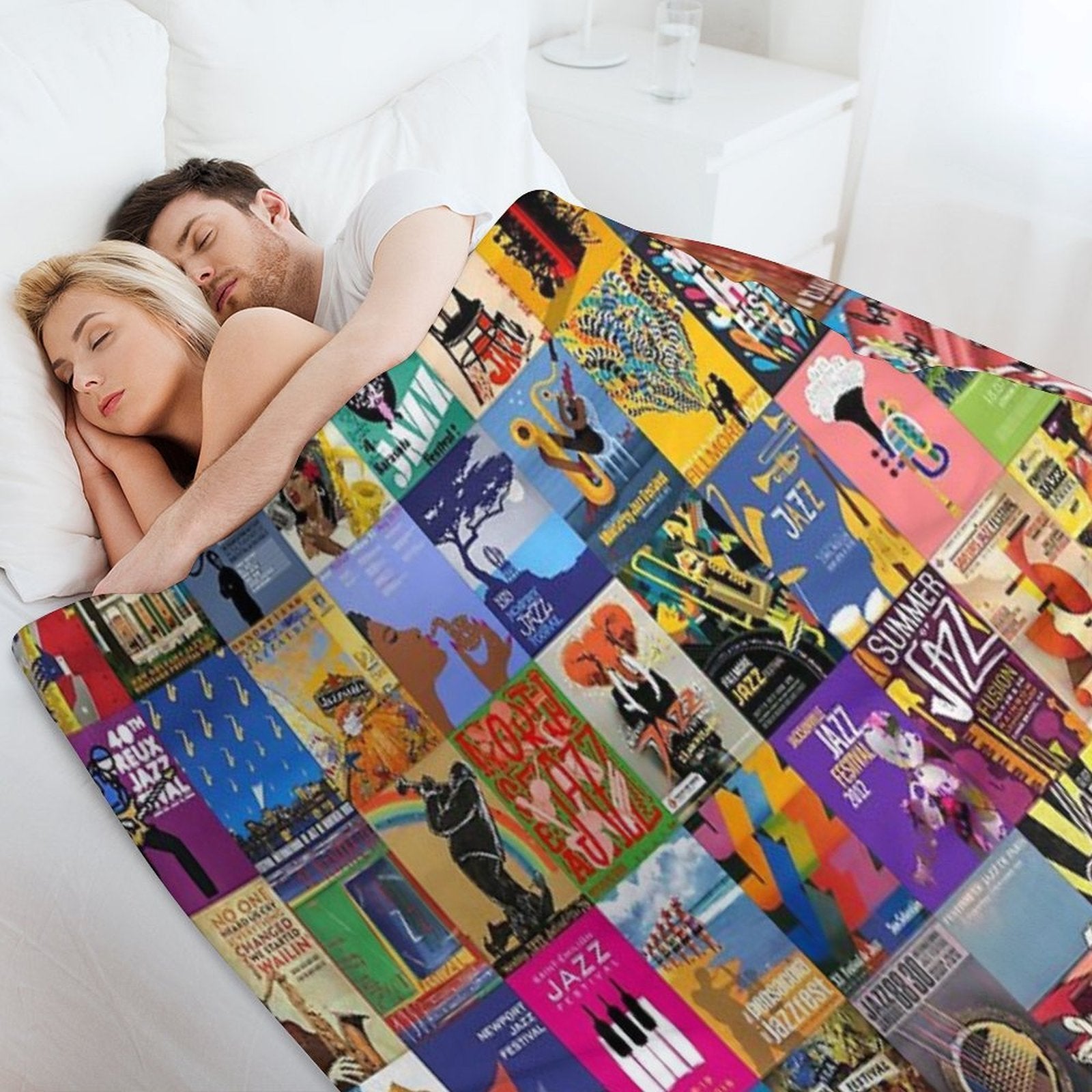 Jazz Festivals Eco-conscious Throw Blanket